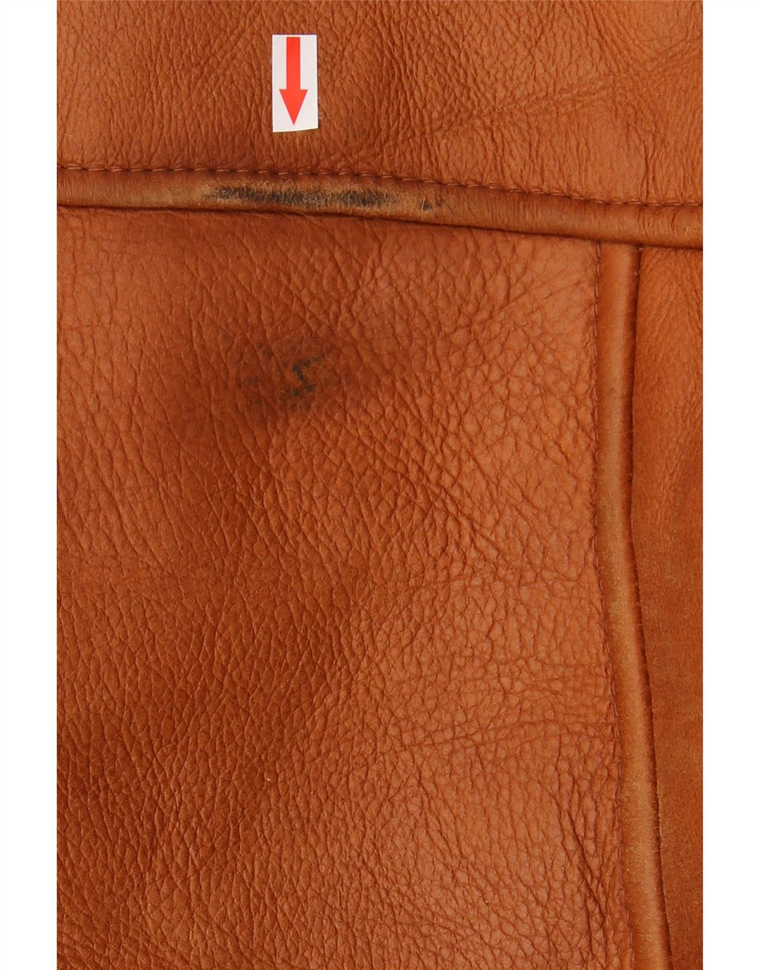 Jaqueta masculina vintage de shearling IT 56 3XL marrom shearling