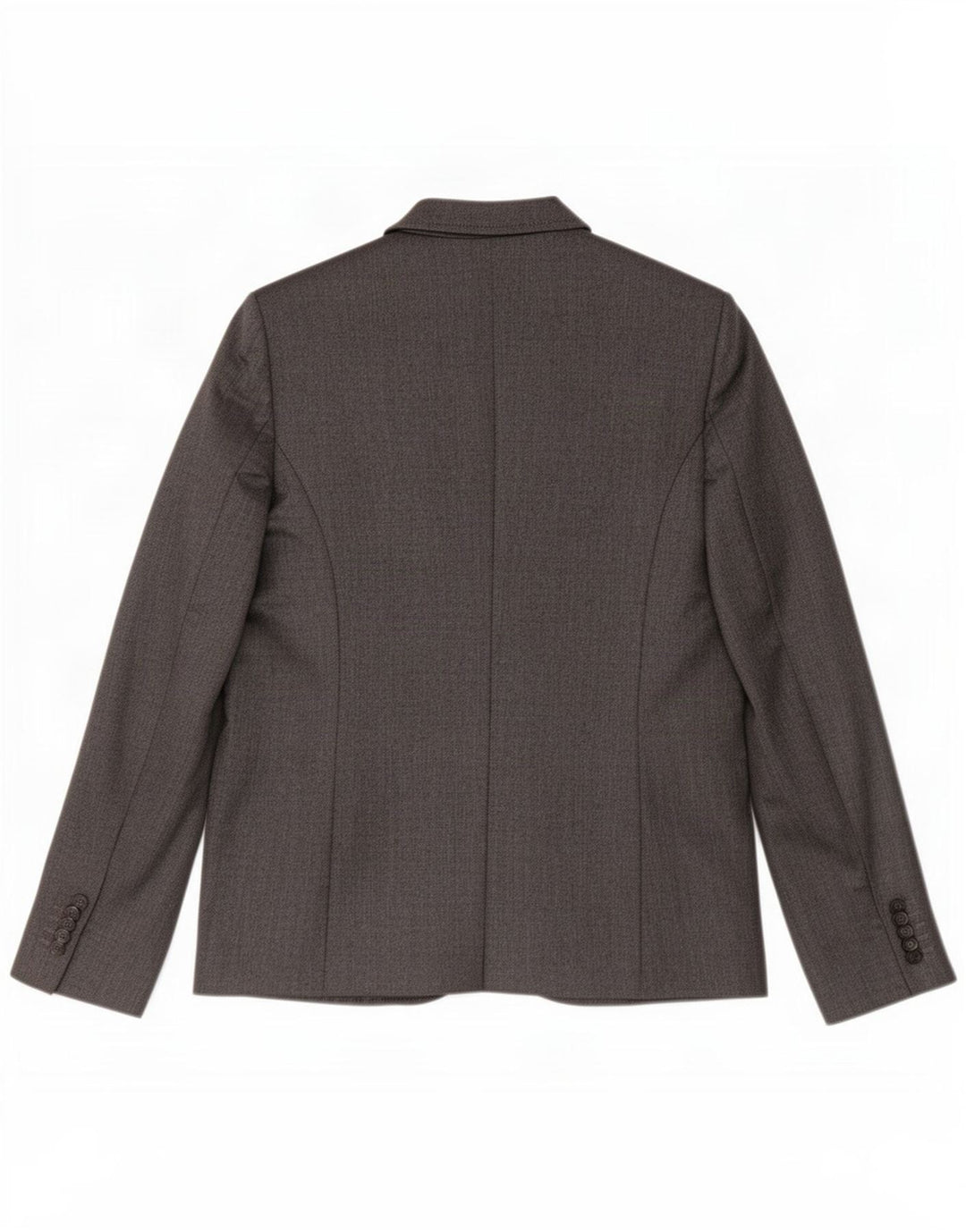 Jaqueta blazer feminina de 2 botões Benetton Reino Unido 10 pequena espinha de peixe cinza