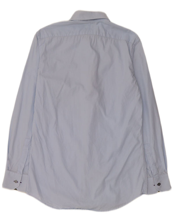 Camisa masculina Paul Smith tamanho 38 15 algodão azul médio