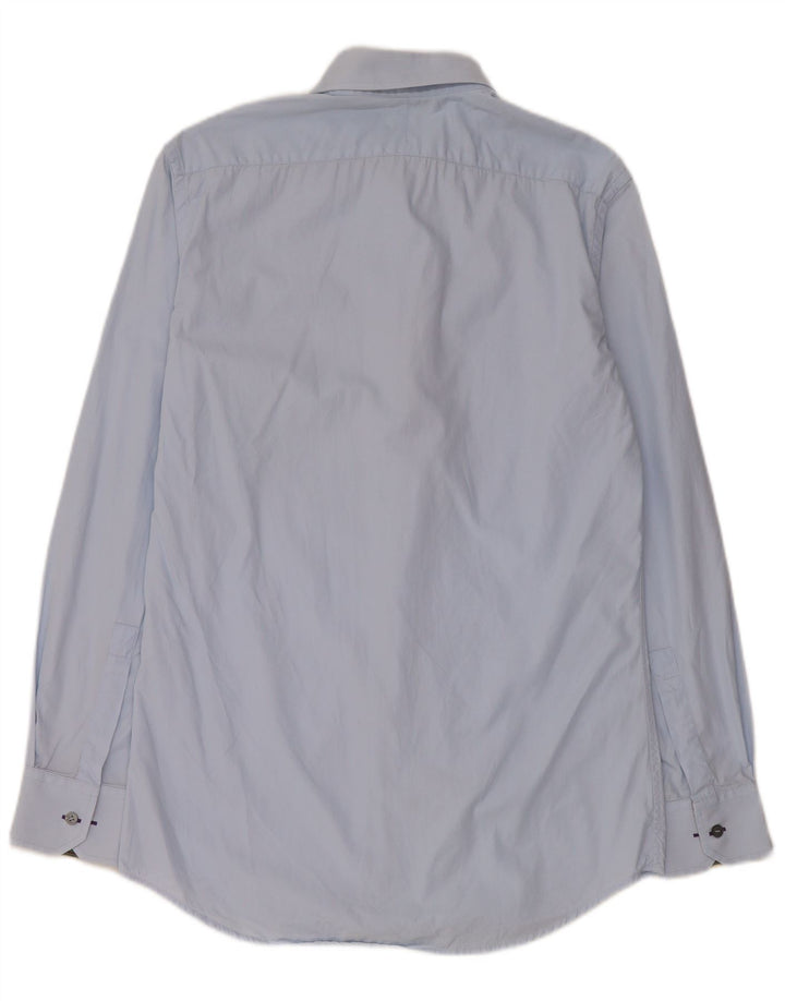 Camisa masculina Paul Smith tamanho 38 15 algodão azul médio
