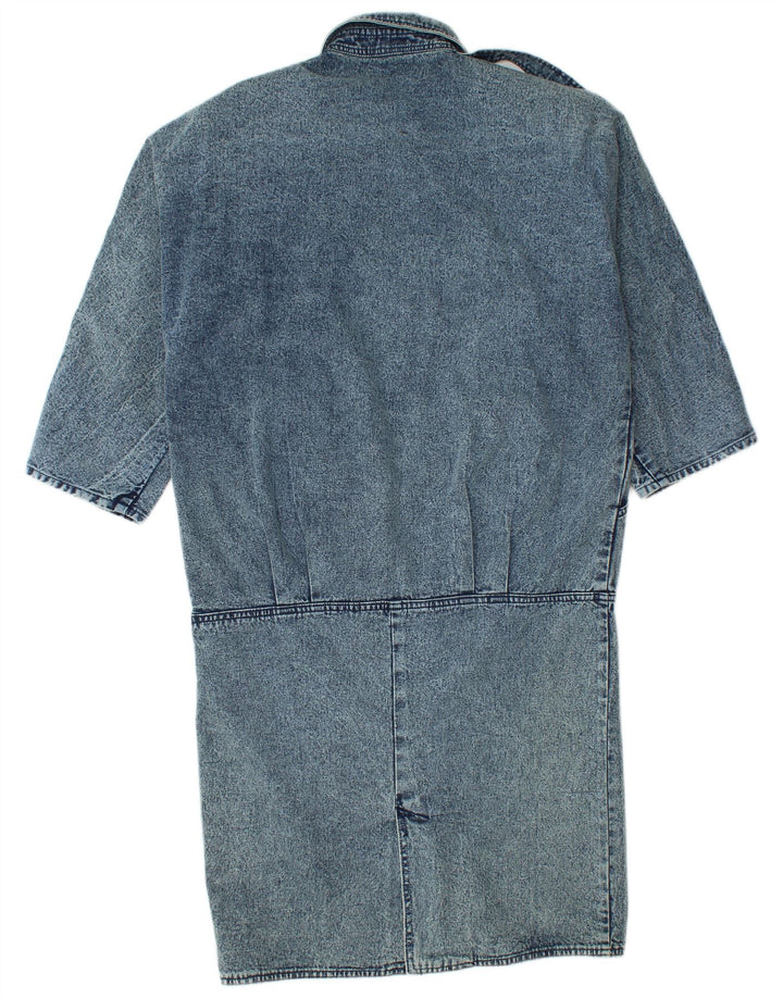Vestido feminino vintage militar jeans cintura baixa IT 42/44 azul médio