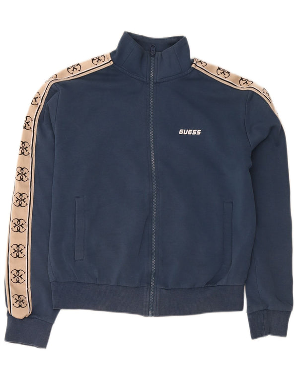 Guess Womens Tracksuit Top Jacket UK 14 Médio Azul Marinho Colorblock