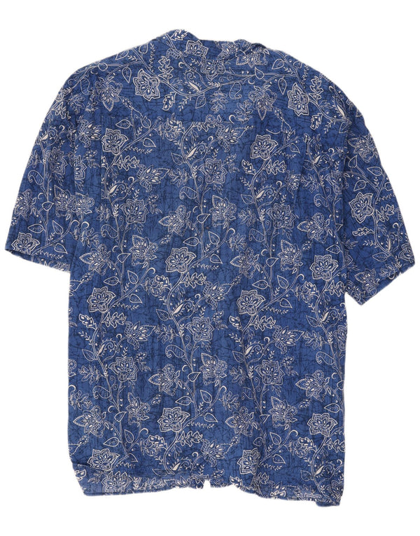Camisa masculina de manga curta Maxfort 4XL azul floral