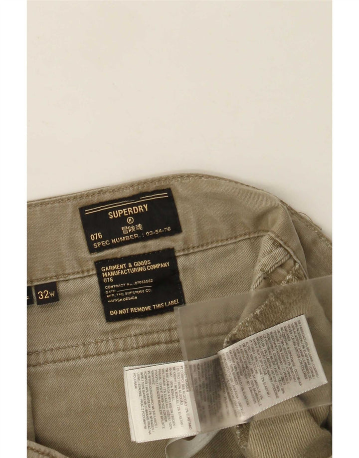 Shorts cargo masculino Superdry W32 algodão bege médio
