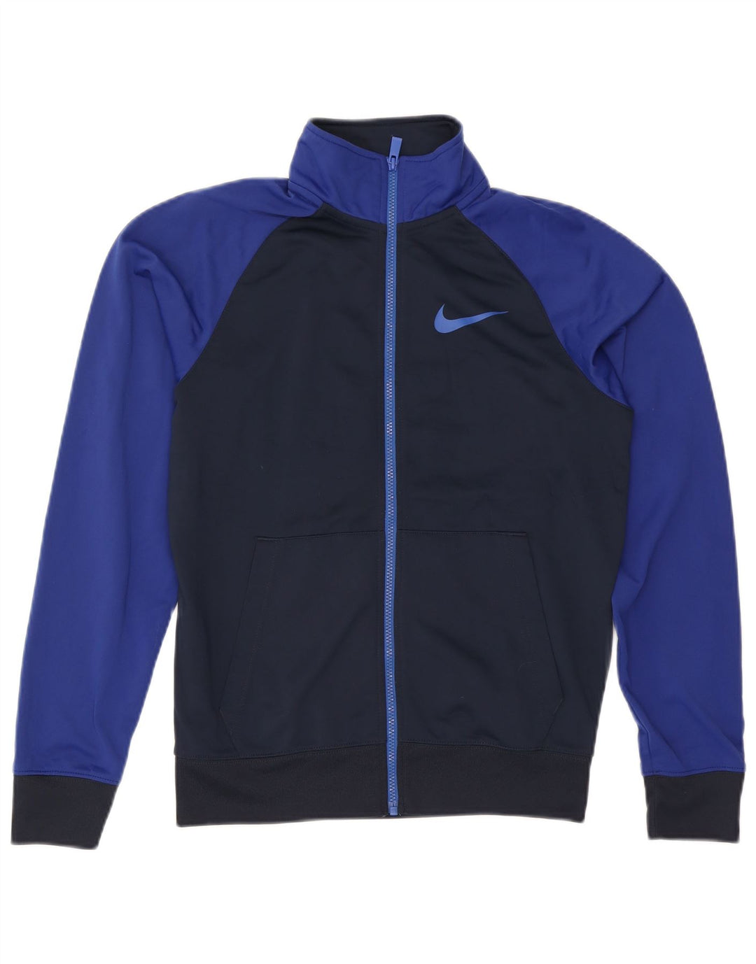 Nike Mens Treino Top Jacket Pequeno Azul Marinho Colorblock Poliéster