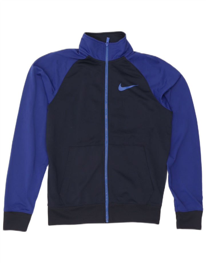 Nike Mens Treino Top Jacket Pequeno Azul Marinho Colorblock Poliéster