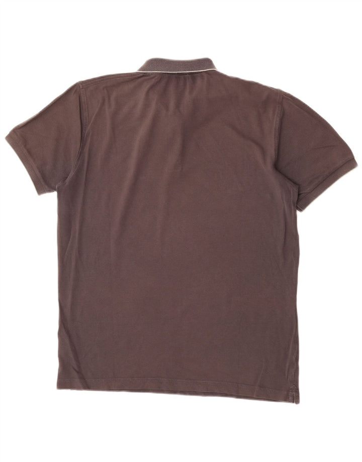 Camisa polo masculina Sun68 grande algodão cinza