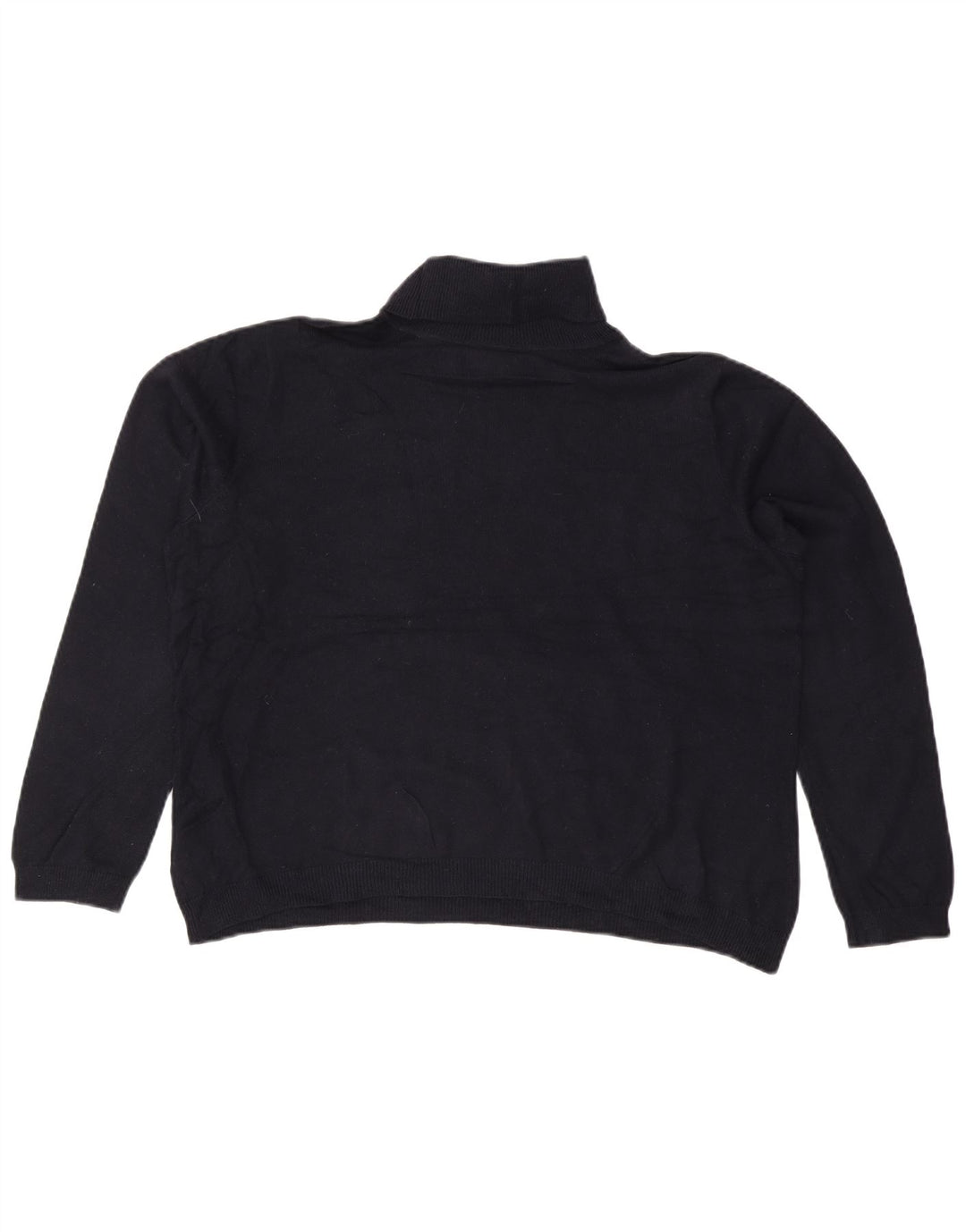 Suéter feminino RALPH LAUREN com gola redonda Reino Unido 20 2XL seda azul marinho