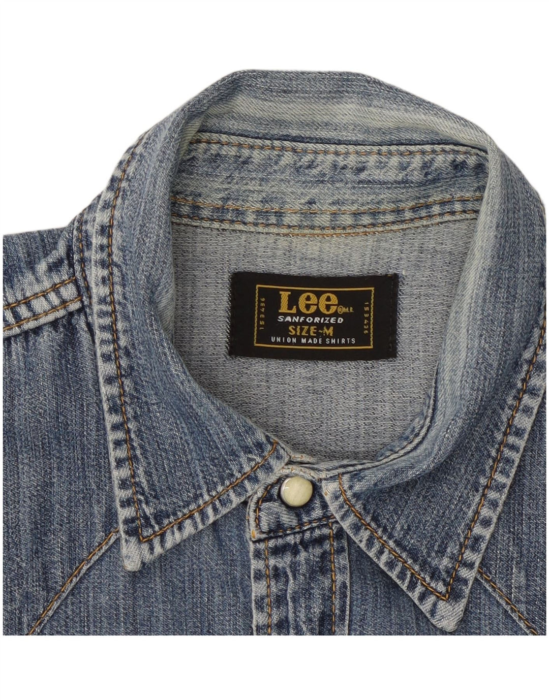 Camisa jeans masculina Lee médio azul nylon