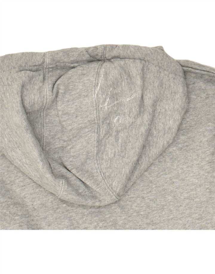 NIKE Womens Zip Hoodie Sweater UK 6 XS Grey Colourblock Cotton | Vintage Nike | Thrift | Second-Hand Nike | Used Clothing | Messina Hembry 
