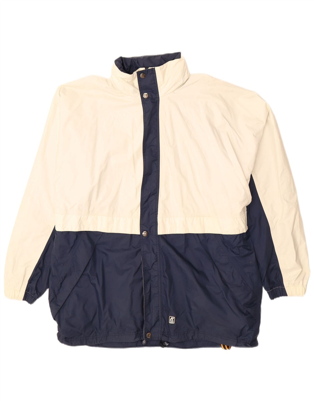 Jaqueta de chuva masculina K-WAY 2000 com capuz UK 44 2XL poliamida colorida branca