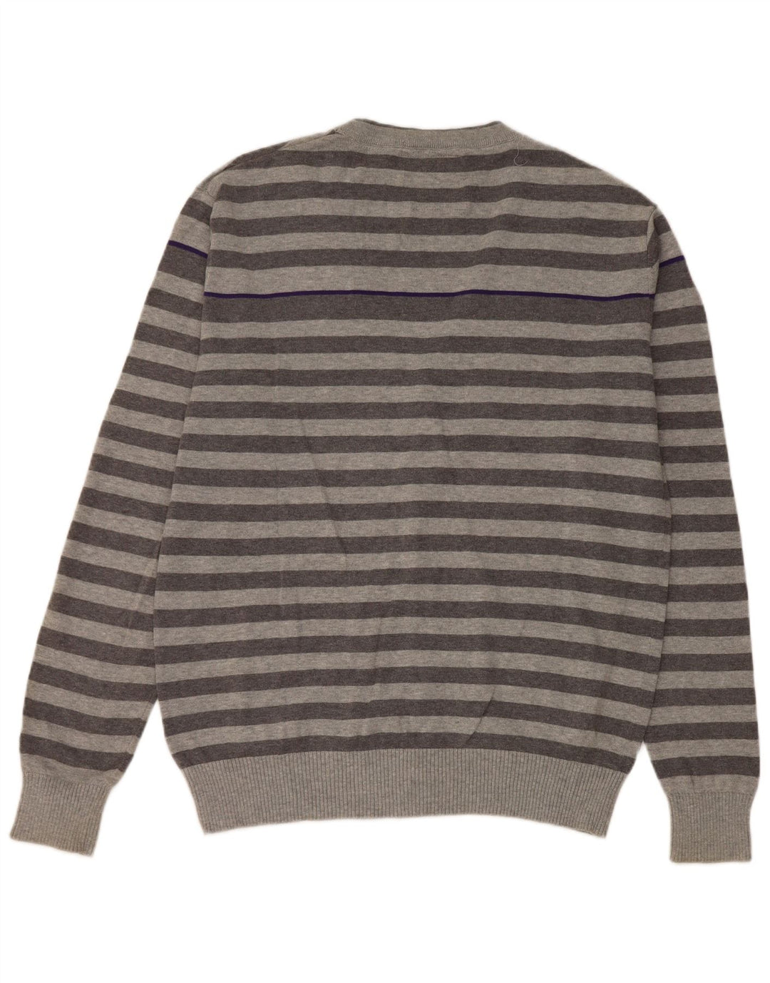 Suéter cardigã masculino JACK & JONES XL algodão listrado cinza