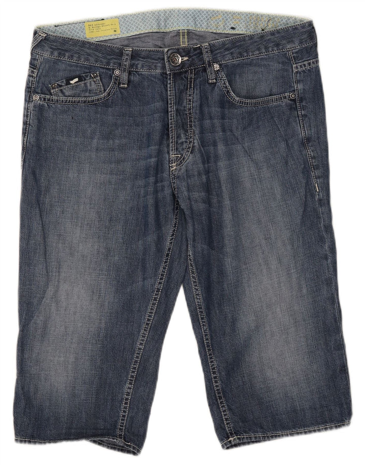Shorts jeans masculino Gas W33 algodão azul médio