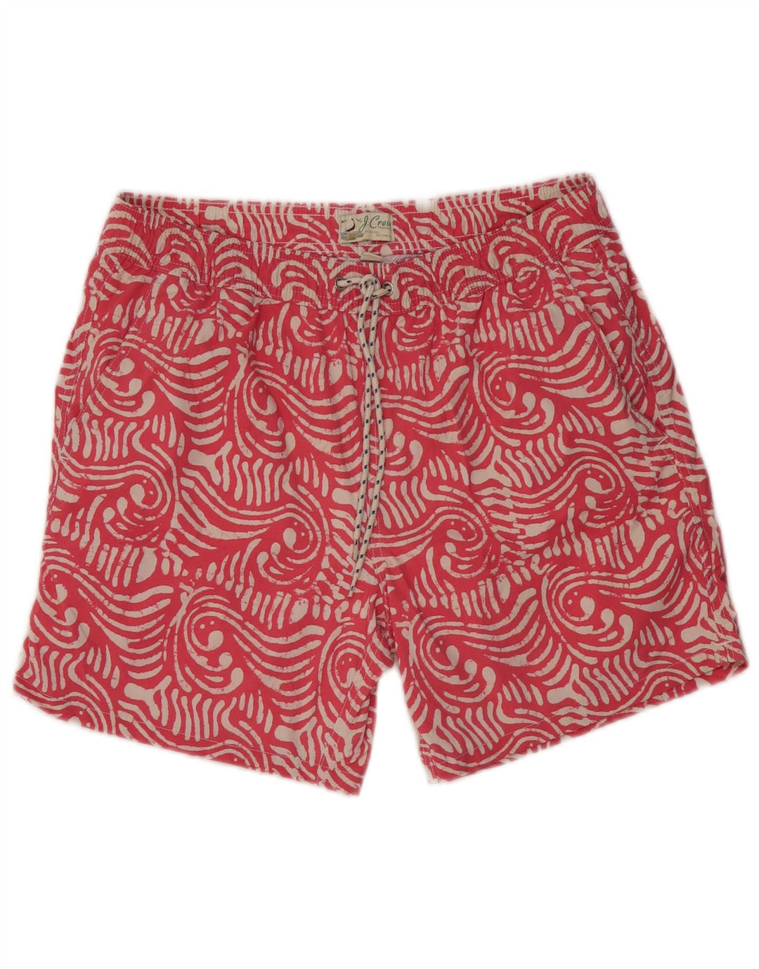 J. CREW Calção de banho masculino médio rosa paisley poliamida