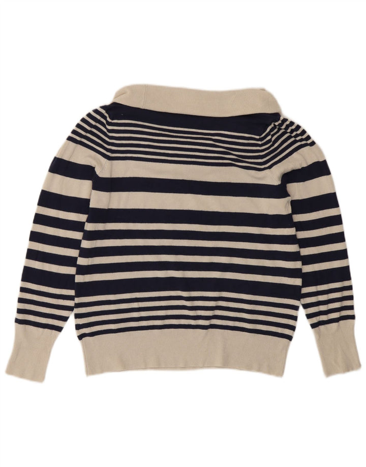 Suéter feminino Marks & Spencer com gola redonda Reino Unido 14 grande azul marinho