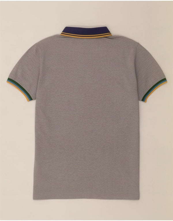 Fred Perry Mens Rugby Polo Shirt 2XL Grey Striped Cotton