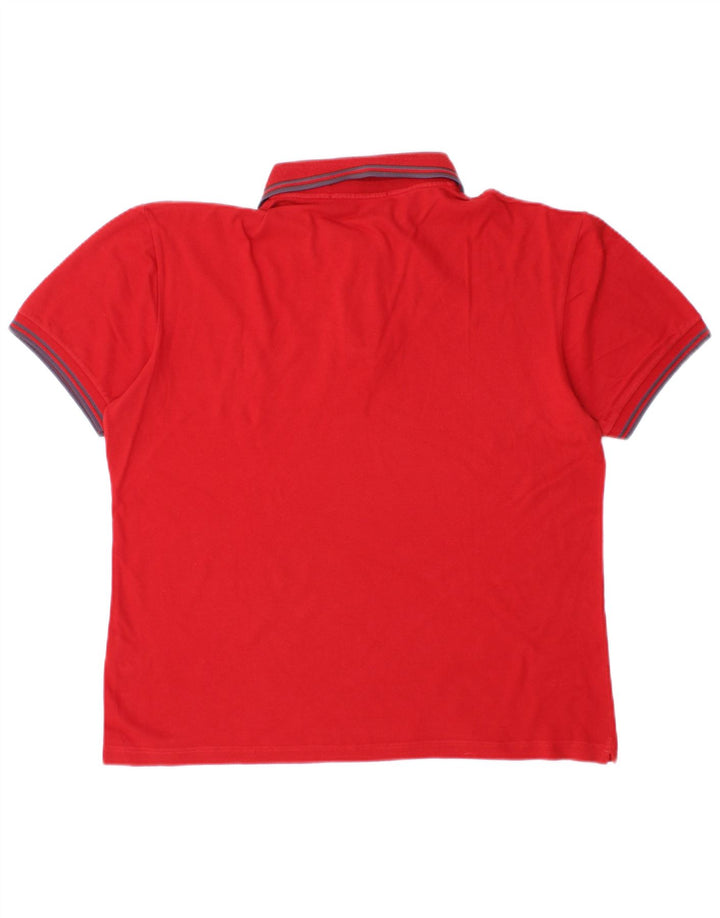 Camisa polo masculina leve e elástica Fred Perry de algodão vermelho médio