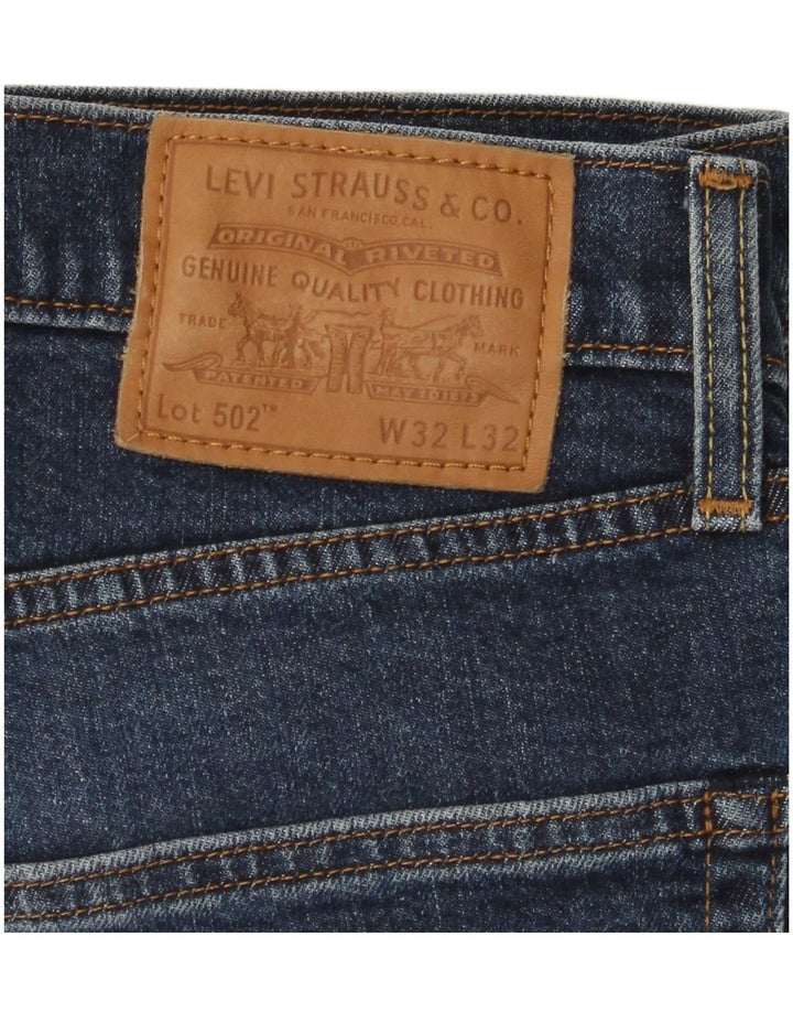 LEVI'S Masculino 502 Tapered Jeans W32 L29 Azul Algodão