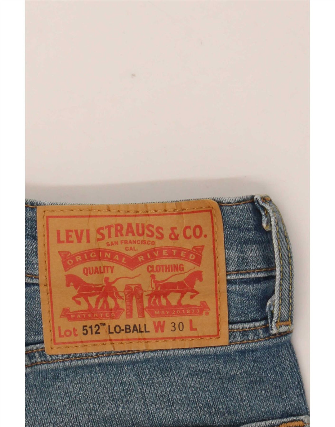Calça jeans feminina Levi's 512 Slim Tapered W30 L31 azul algodão