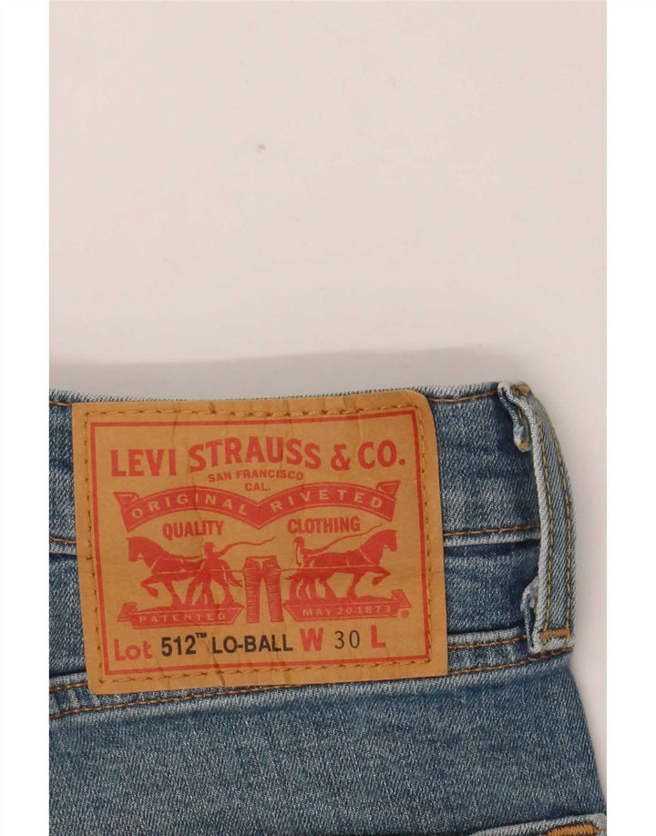 Calça jeans feminina Levi's 512 Slim Tapered W30 L31 azul algodão