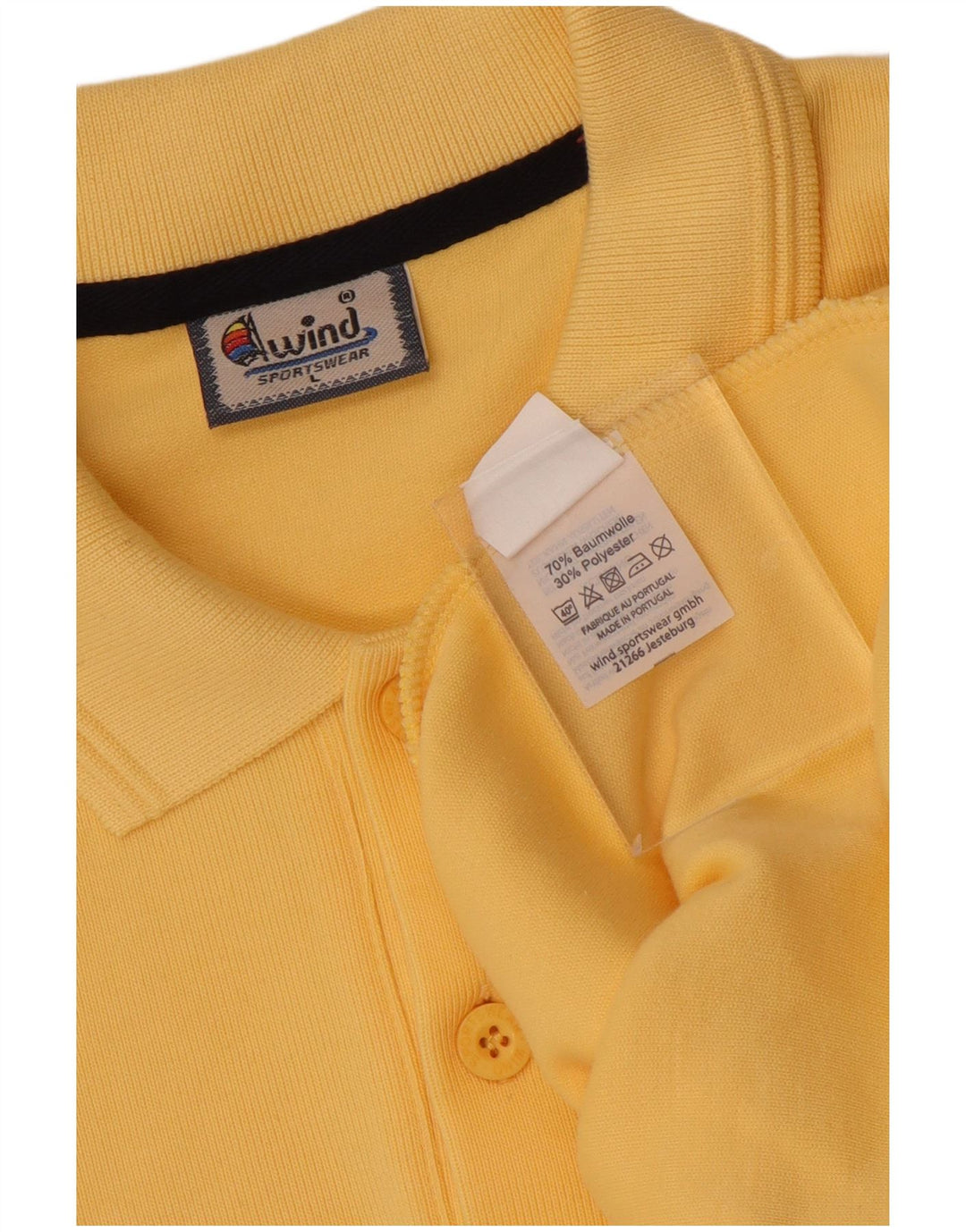 Suéter masculino vintage com gola polo e algodão amarelo grande