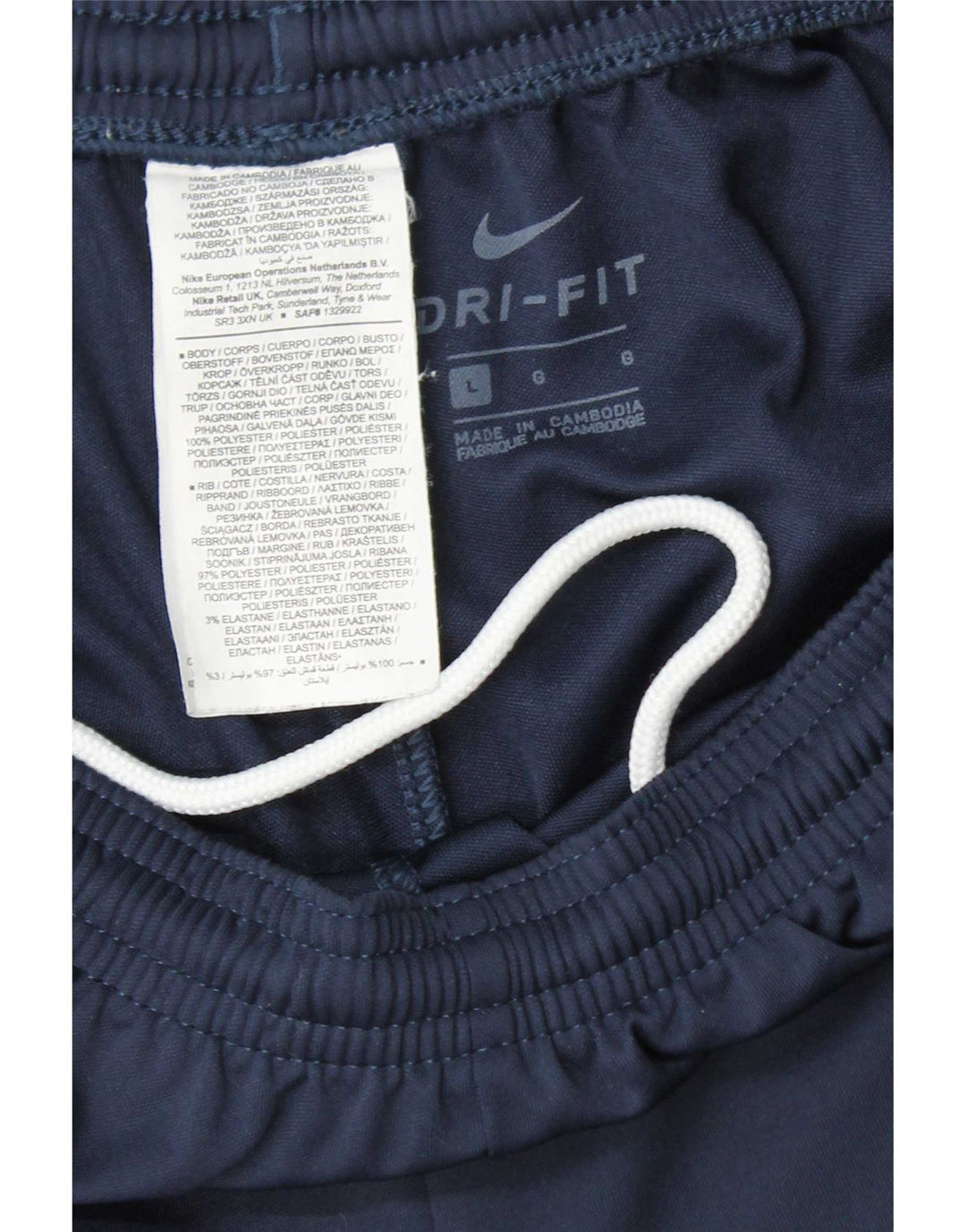 Calça de treino masculina Nike grande poliéster azul marinho