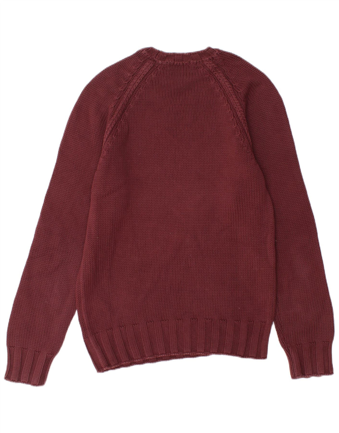 Zara Suéter masculino com gola redonda, algodão médio Borgonha