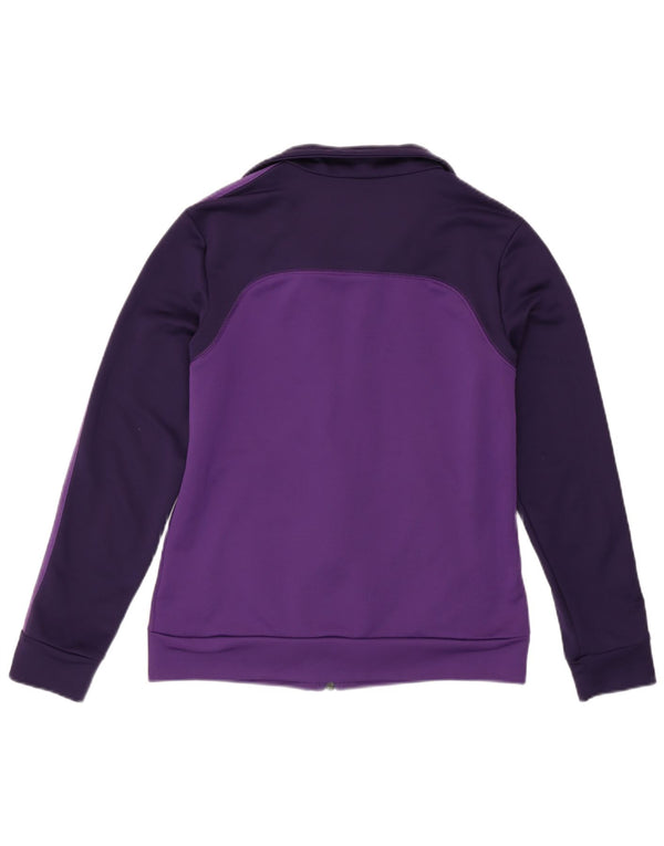 Adidas Womens Tracksuit Top Jacket UK 8/10 Pequeno Roxo Poliéster