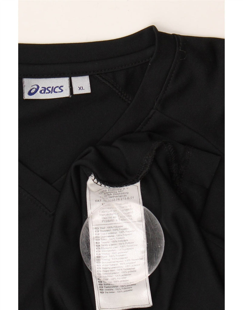 ASICS Womens T-Shirt Top UK 18 XL Black Polyester Vintage Asics and Second-Hand Asics from Messina Hembry 