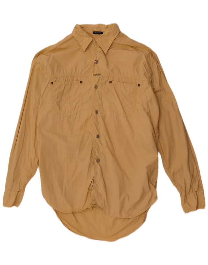 Camisa feminina Replay UK 18 XL algodão bege