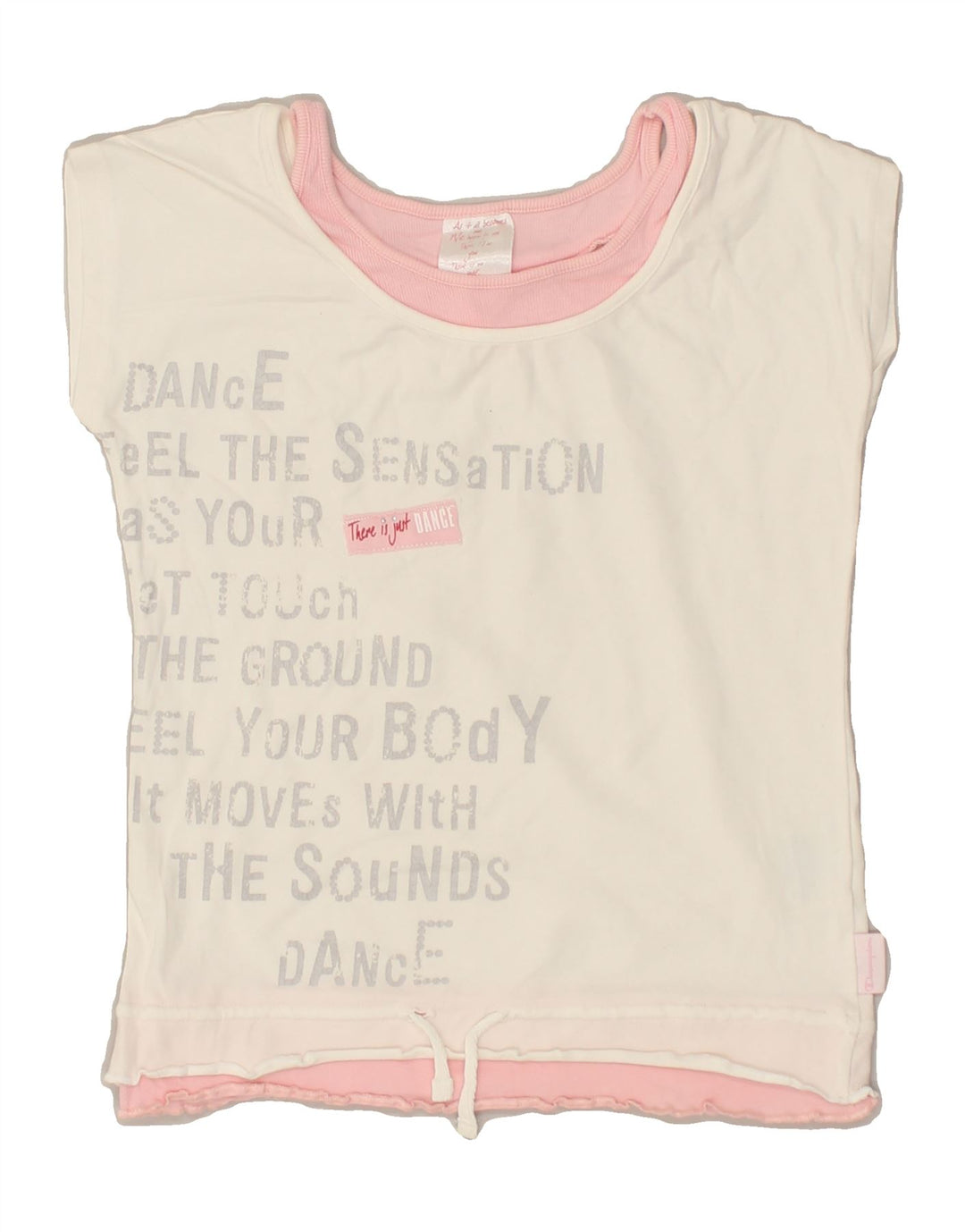 CHAMPION Girls Graphic T-Shirt Top 6-7 Years White Cotton | Vintage Champion | Thrift | Second-Hand Champion | Used Clothing | Messina Hembry 