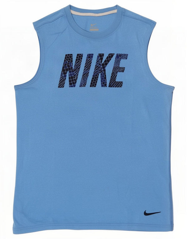 Nike Boys Graphic Vest Top 12-13 anos grande algodão azul