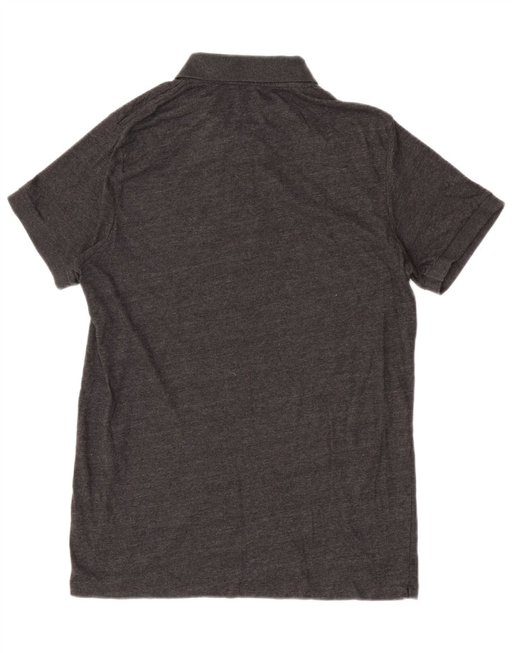 Camisa polo masculina XL da French Connection algodão manchado cinza