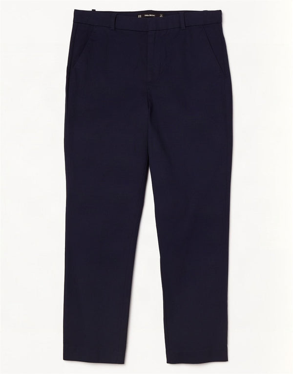 Calça Chino Reta Feminina Zara EU 38 Pequeno W28 L26 Azul Marinho