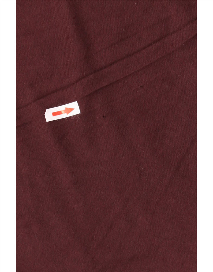 ZARA Camiseta Longa Masculina Top Grande Borgonha