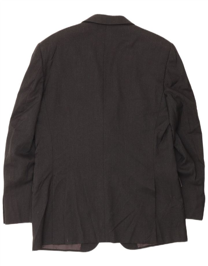 Jaqueta blazer masculina Burberrys com 3 botões IT 52 grande lã cinza