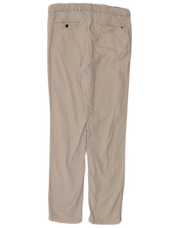 Tommy Hilfiger Mens Slim Fit Chino Calças W34 L34 Algodão Bege