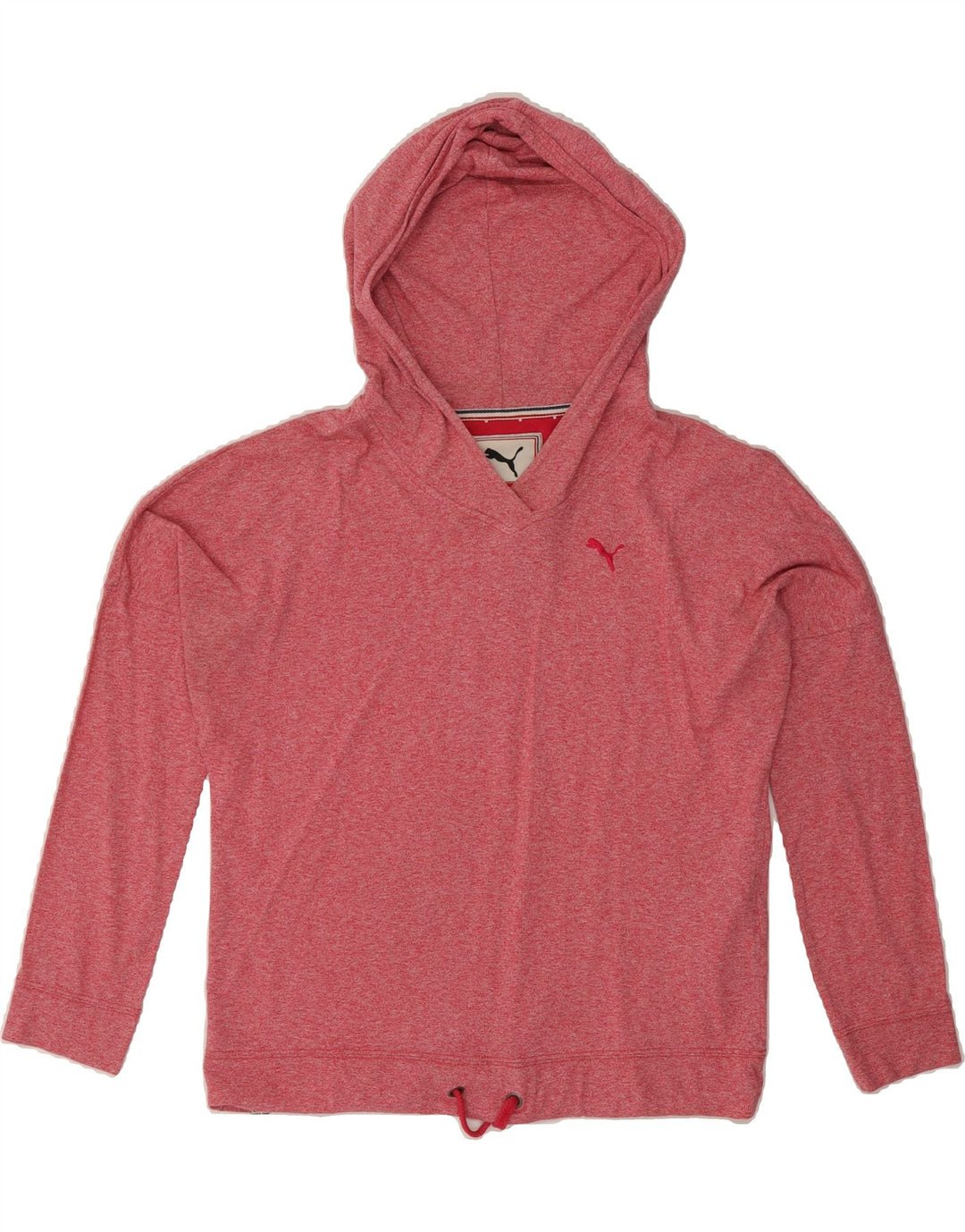 PUMA Womens Oversized Hoodie Jumper UK 8 Small Pink Cotton Vintage Puma and Second-Hand Puma from Messina Hembry 