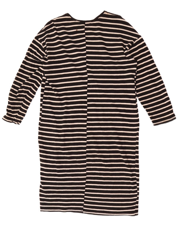 Zara Vestido feminino Trafaluc Jumper UK 16 grande listrado preto