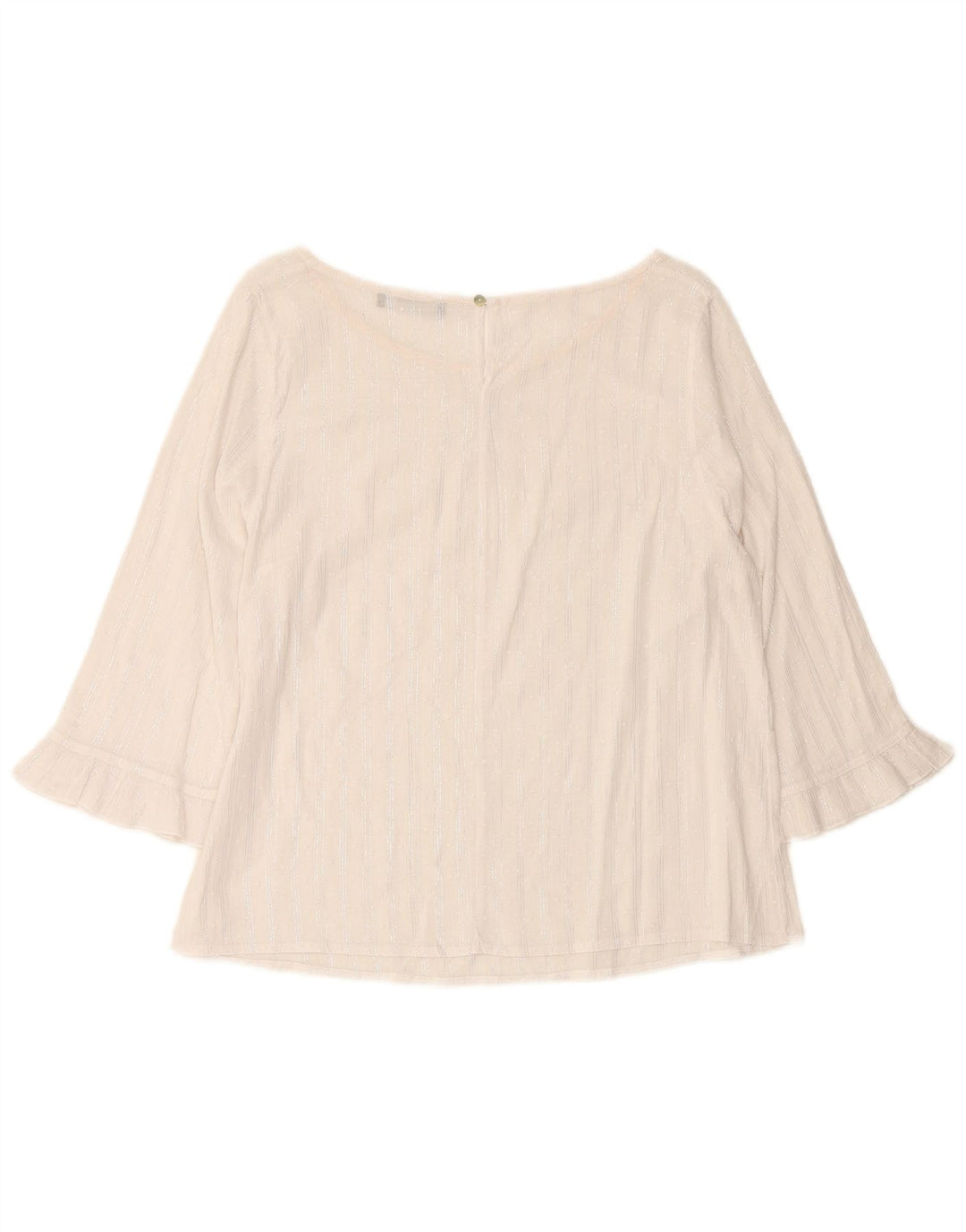 Blusa feminina RAGNO manga 3/4, top UK 12 listrado branco médio