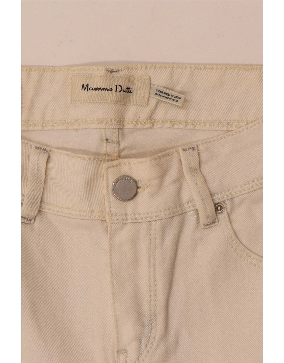 Jeans skinny feminino Massimo Dutti W26 L28 branco