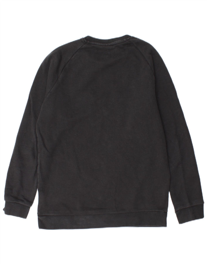 ADIDAS Mens Moletom Jumper Pequeno Algodão Preto