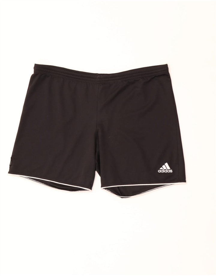 Shorts esportivos masculinos Adidas grande poliéster preto