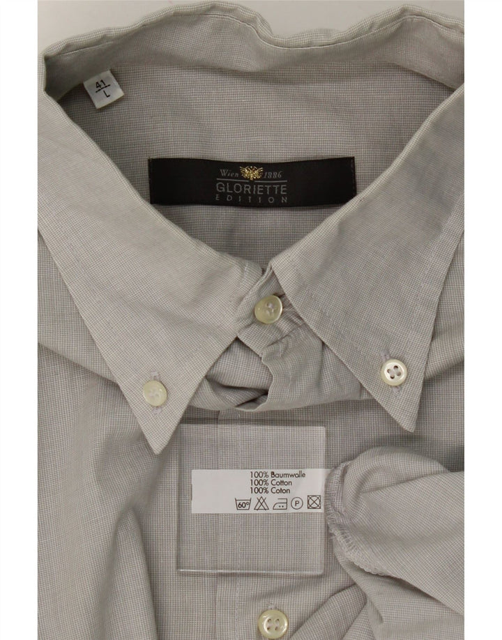 ADIDAS Mens Shirt Size 41 Large Grey Cotton Vintage Adidas and Second-Hand Adidas from Messina Hembry 