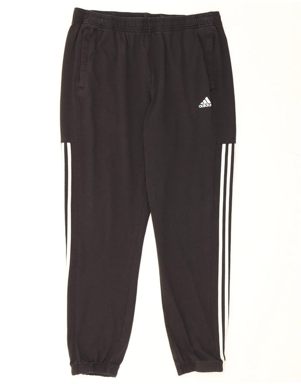 Adidas Mens Treino Calças Joggers XL Algodão Preto