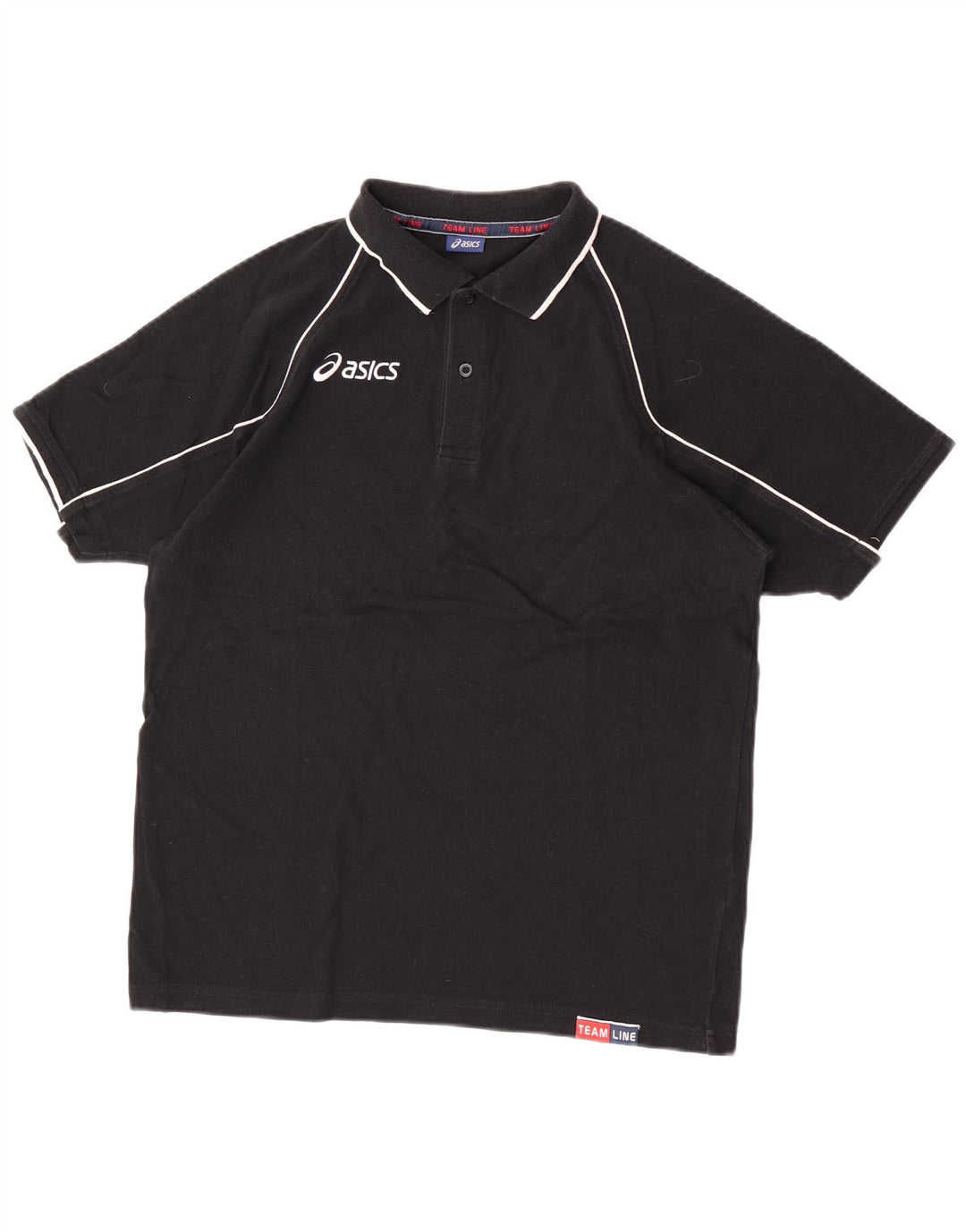 Camisa polo gráfica masculina ASICS grande algodão preto