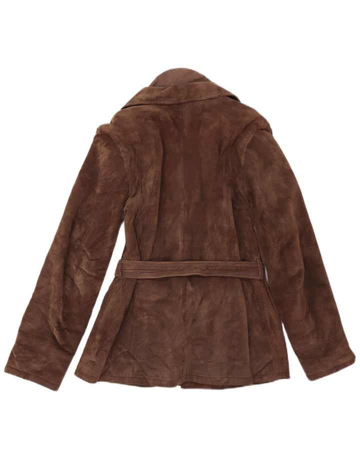 Jaqueta feminina VINTAGE de camurça EU 42 grande couro marrom