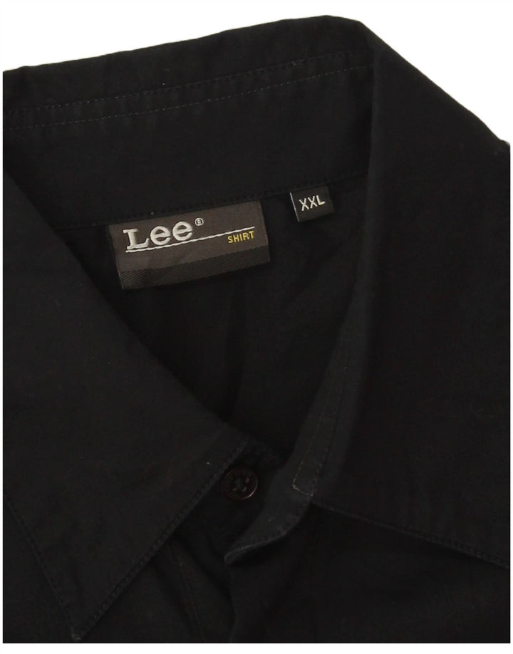 Camisa masculina de manga curta Lee 2XL algodão preto