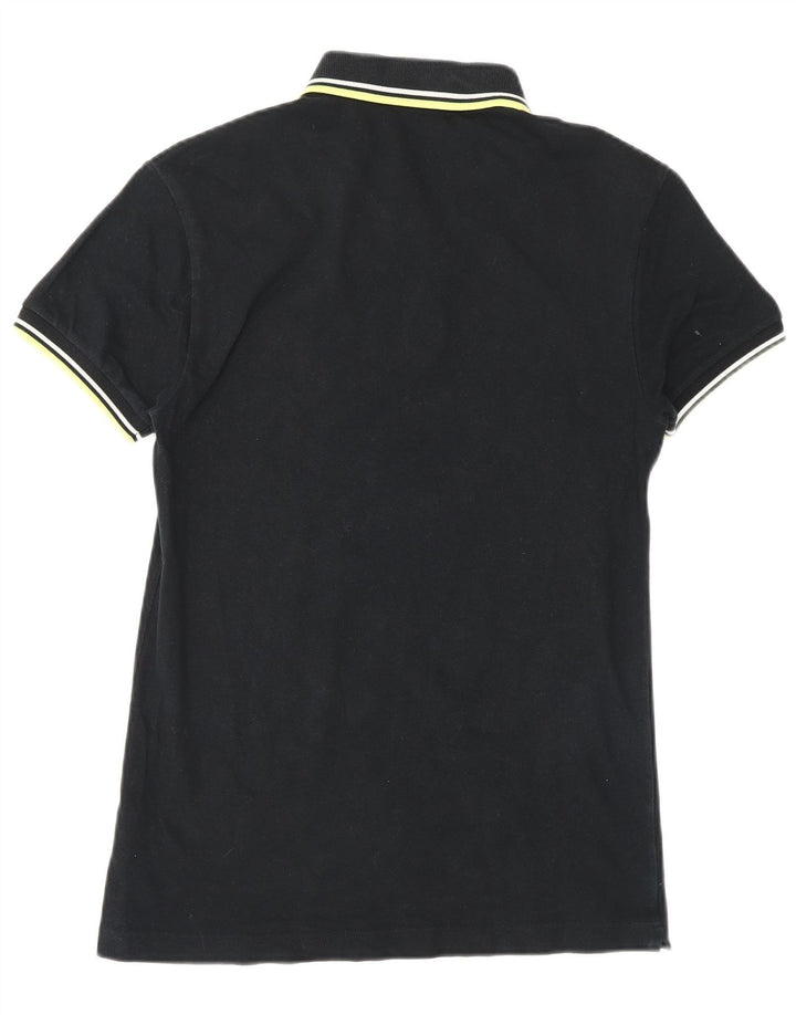 Camisa pólo masculina FRED PERRY pequena de algodão preto