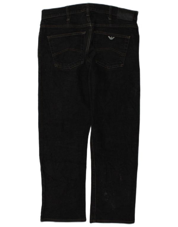 Armani Masculino Zathan Straight Jeans W33 L28 Algodão Cinza